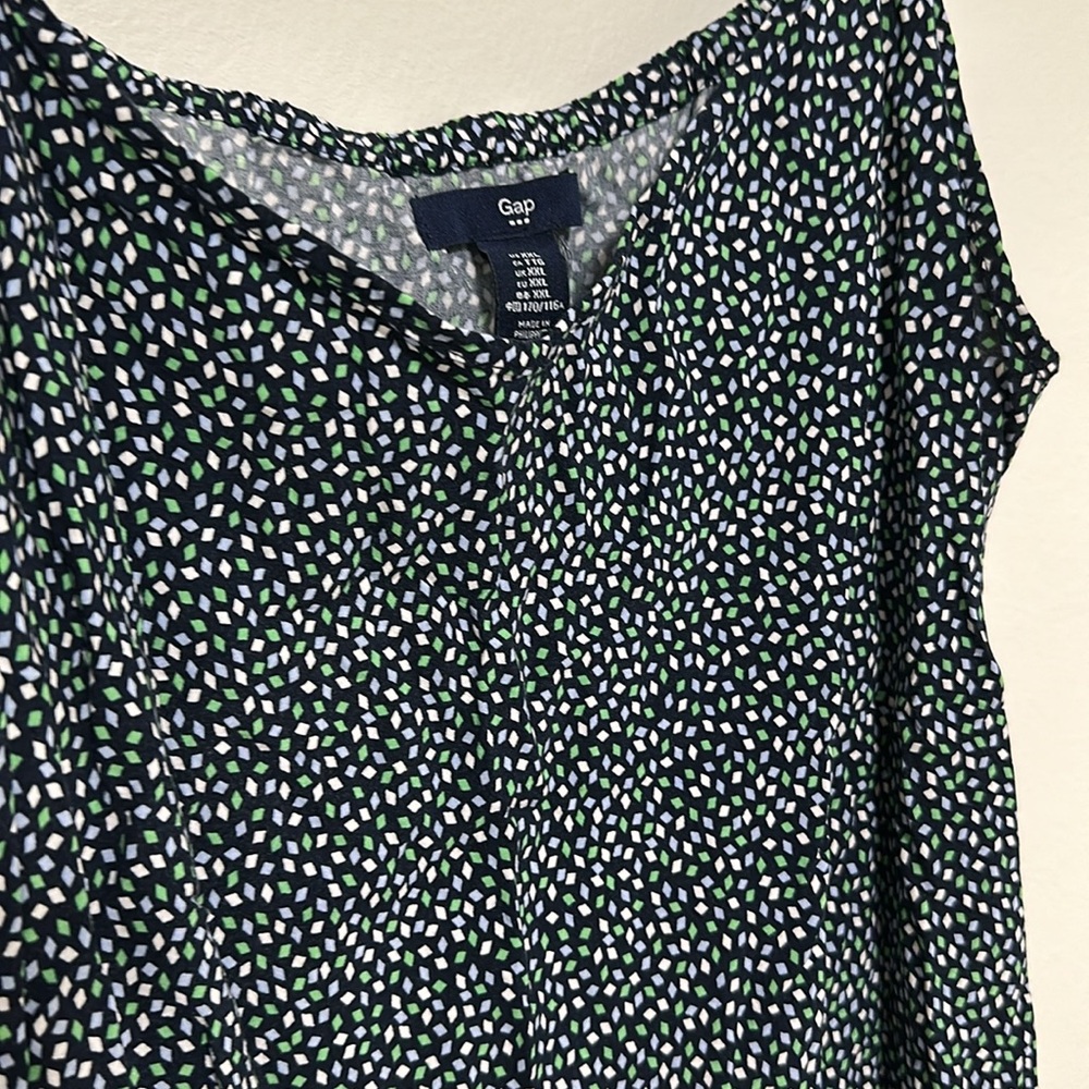 Gap Cami Spaghetti Strap Patterned Dress Xxl - image 3